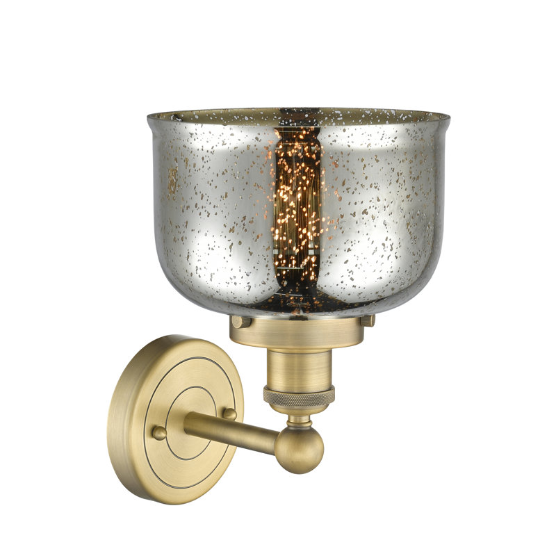 Cetronia Armed Sconce, Silver Plated Mercury, Brushed Brass