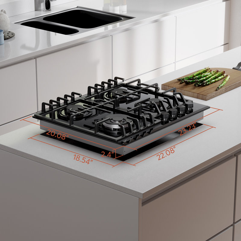 23" Gas Cooktop with 4 Burners