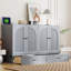 Grand lit escamotable avec grands tiroirs, gris-1045532418-1045532417