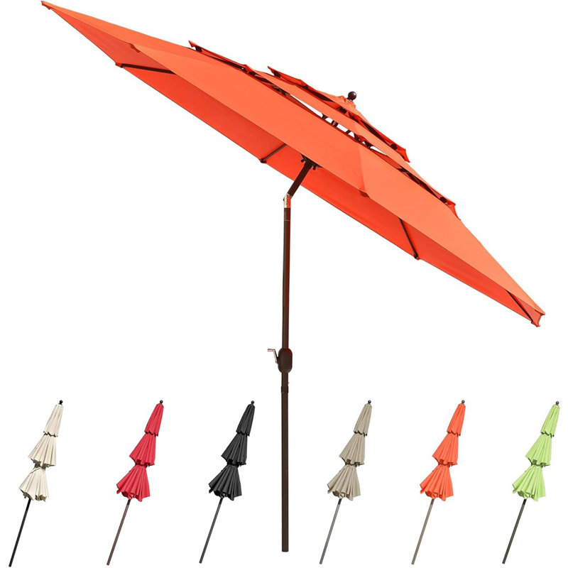 Patio Umbrella With Crank Handle Push ...