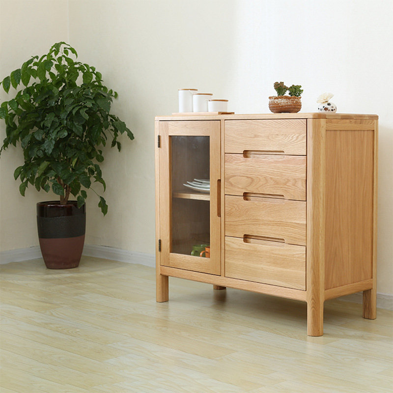 Petite armoire d'appoint moderne en verre