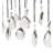 Ednamae 8 - Light Steel Dimmable Chandelier