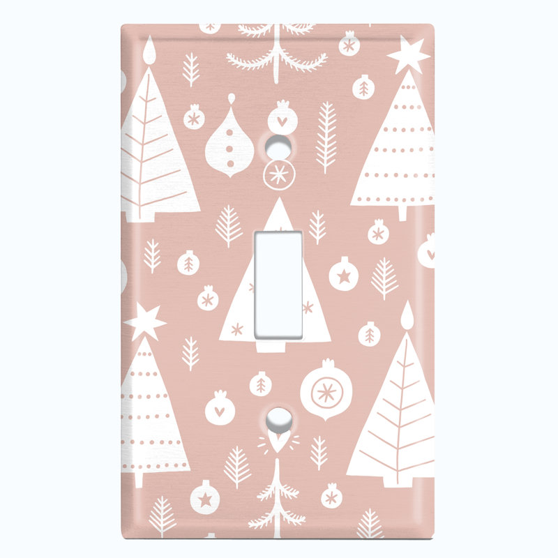 Patterned 1 - Gang Toggle Light Switch Standard Wall Plate