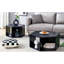 Duo de tables basses hexagonales - Esthétique noir et blanc, forme créative, options de rangement pratiques, matériau tendance facile à installer, look saisissant, espace pratique-283352334