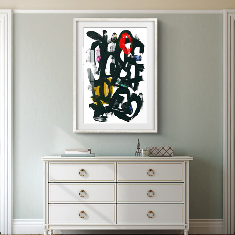 Graffiti Pop II -Framed Print, 19.5" H x 16.5" W, White