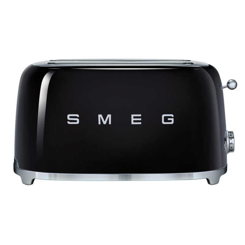 Grille-pain à 4 tranches 50s Retro Style SMEG, Noir