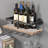 Wall Mounted Wine Rack Wooden Rustic Wine Bottle Glass Floating Shelf With Stemware Holder Modern Plant Photo Wine Display Storage Rack For Kitchen Dining Room Bar