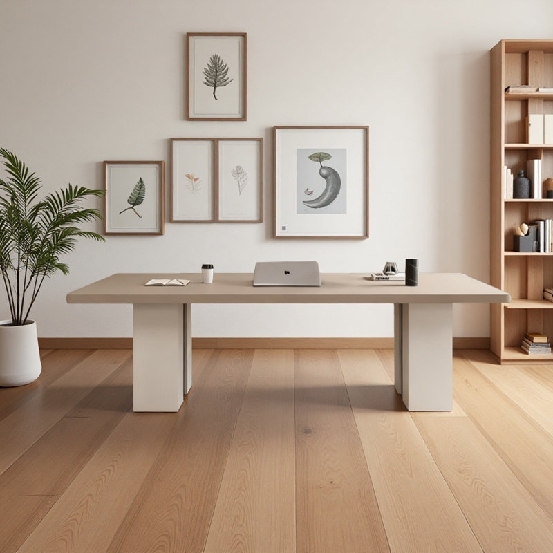 Bureau de style moderne et minimaliste, H 29,53 po x l 78,74 po x P 31,5 po
