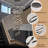 8-Rings Modern Led Chandelier Black Contemporary Dimmable Ceiling Pendant Light With Remote Control, Foyer High Ceiling Chandelier For Staircase Living Room Entryway-925789747-925789745