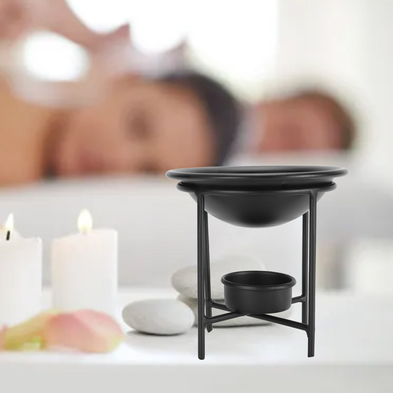 Fer à huile chauffant multifonctionnel 100 ml à conduction rapide pour faire fondre la cire, 4 pieds