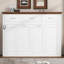 Lit escamotable simple avec 3 tiroirs, blanc