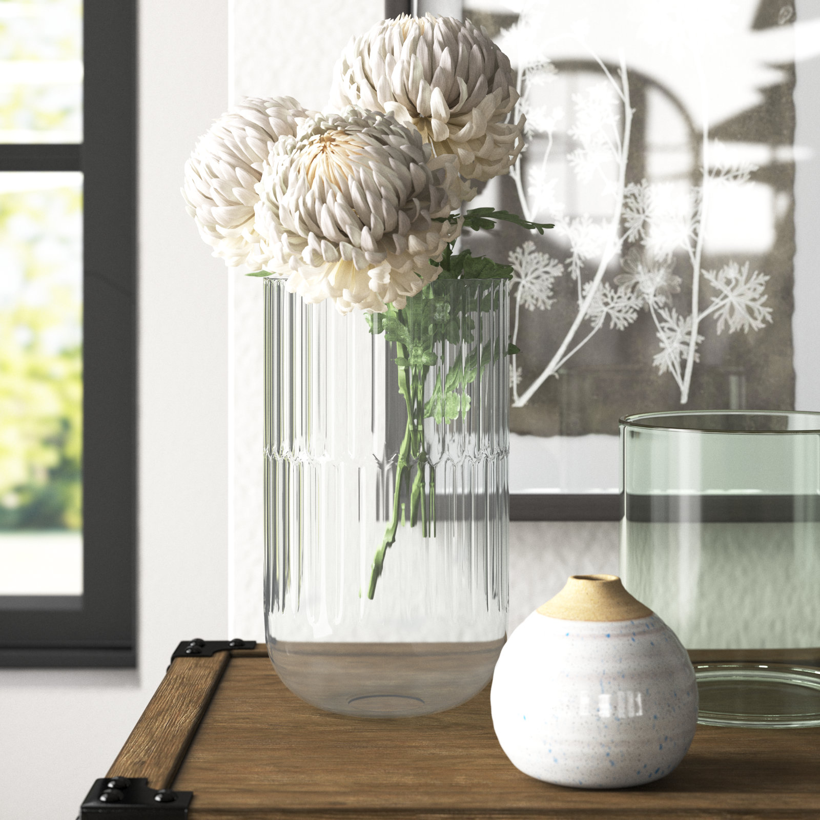 Eldin Table Vase, 7.5" H x 4.25" W x 4.25" D