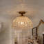 Plafonnier semi-encastré en cristal 1 lumière Ennu