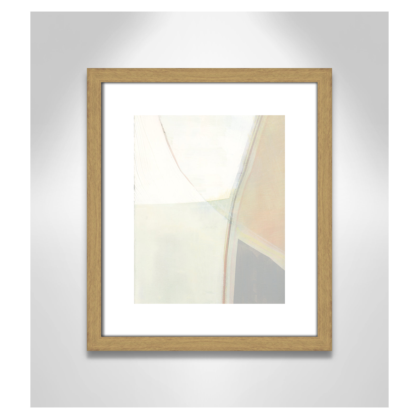 In Neutral II - Painting Print, Beige Wood Framed Paper, 15" H x 13" W x 0.75" D