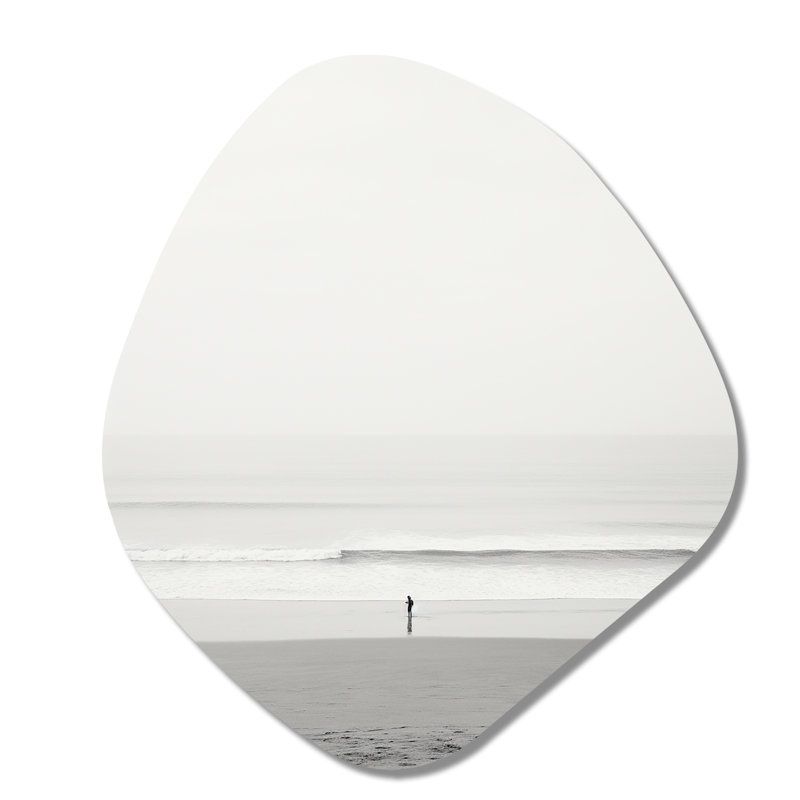 «Martz Minimalisme Beach Photo V - Coastal Beach Nebula Shape», art mural asymétrique en métal, H 28 po x l 25 po x P 1 po