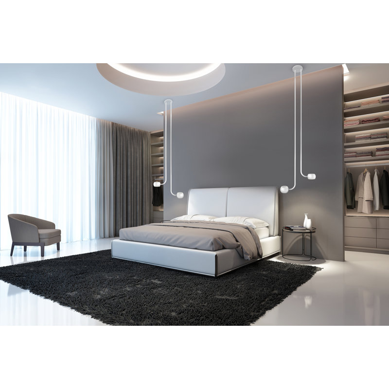 Flux 2 - Light LED Unique/Statement Pendant, Gloss White, Gloss White