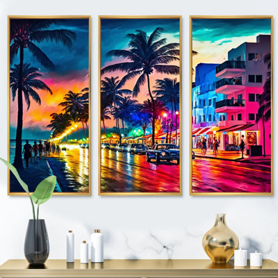 Edolie Miami Beach Holidays 3 Architecture - 3 pièces sur toile