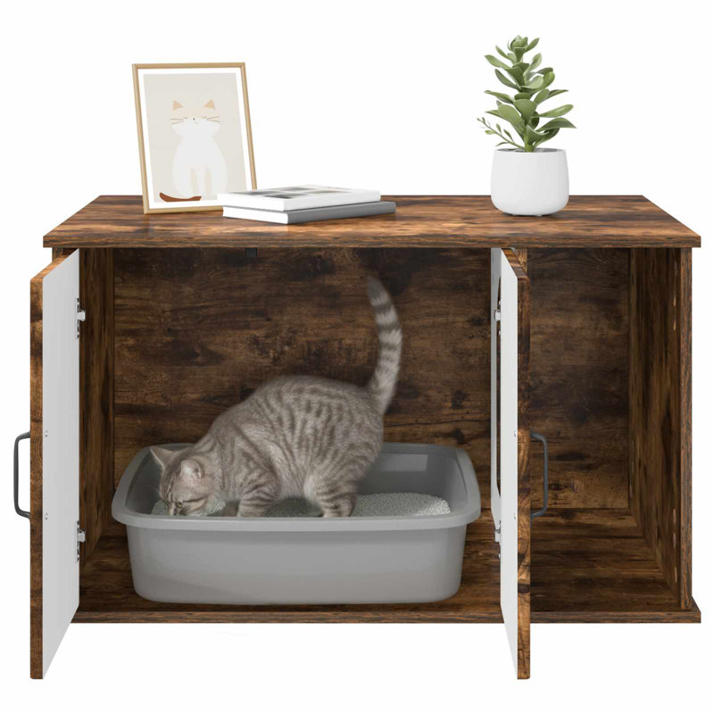 50.5cm H Cat Tree, Smoked Oak