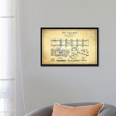 A.R. Fergusson Toy Railway Patent Sketch (Vintage) by Aged Pixel - Graphic Art