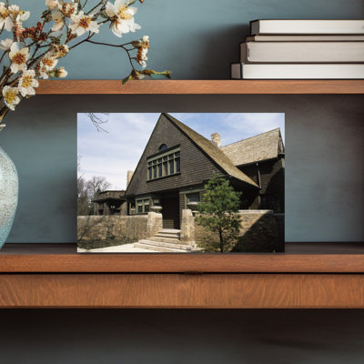 Facade Of A House, Frank Lloyd Wright Home And Studio, Oak Park, Cook County, Illinois, Usa Abstract Contemporary Architecture Landscape Wall Art
