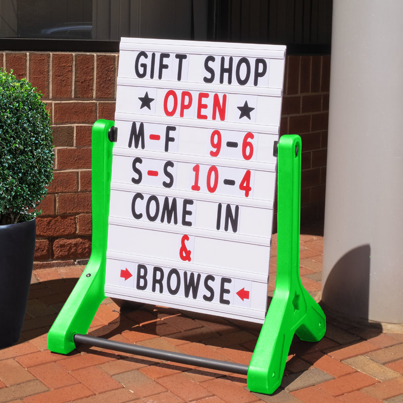 Freestanding Plastic Letter Board