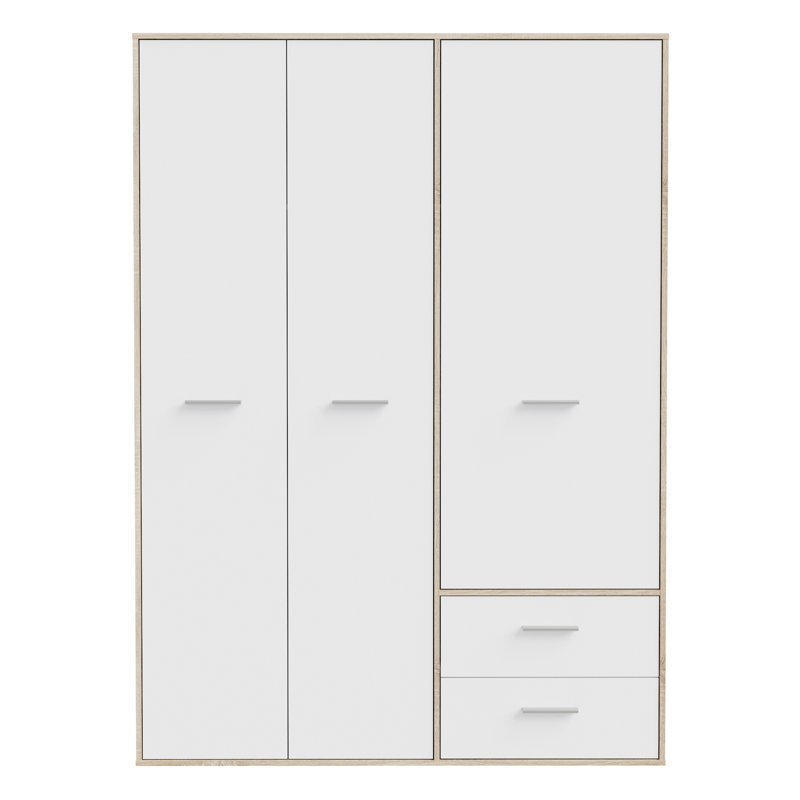 Mokkaro Manufactured Wood Wardrobe, Light oak