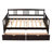 Full Size Daybed Wood Bed With Two Drawers-1531020143