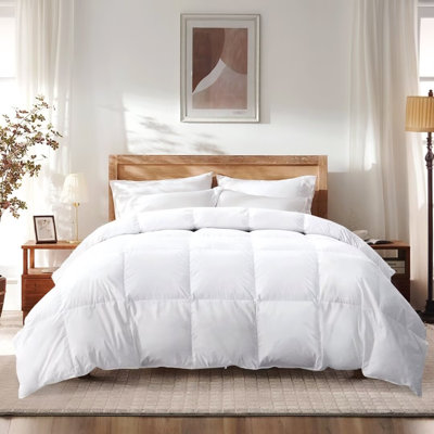 Housse de couette en duvet d'oie 100% coton toutes saisons