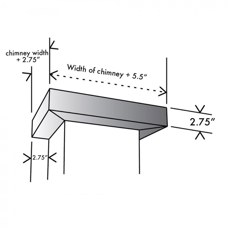 Profil de moulure couronnée ventilée Zline 6 pour hottes murales blanc brillant (cm6v-kbww)