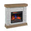 Foyer électrique duraflame, blanc rustique