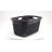 40L Laundry Basket, Linen Design Clothes Hamper, Plastic Storage Bin with Handles-1141155912
