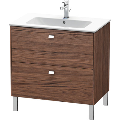 Duravit Brioso 32 1/7'' X 18 7/8'' Floor Standing Vanity Unit Chrome/Concrete Grey Matt