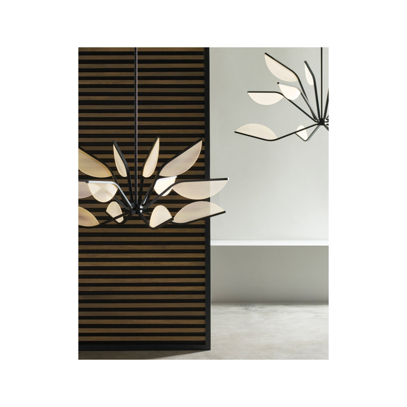 Belterra 38 Chandelier, Matte Black, 22.5" H x 38" W x 38" D
