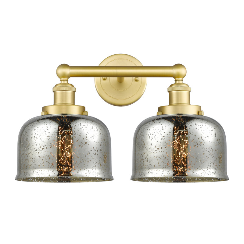 Arlester 2 - Light Dimmable Vanity Light, Satin Gold, Silver Plated Mercury