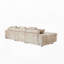 Canapé d'angle en laine d'agneau moelleuse de 129,8 po, canapé d'angle modulaire surdimensionné en forme de L avec assise profonde, grand canapé combiné moelleux et confortable avec coussins décoratifs-293435697-293435699