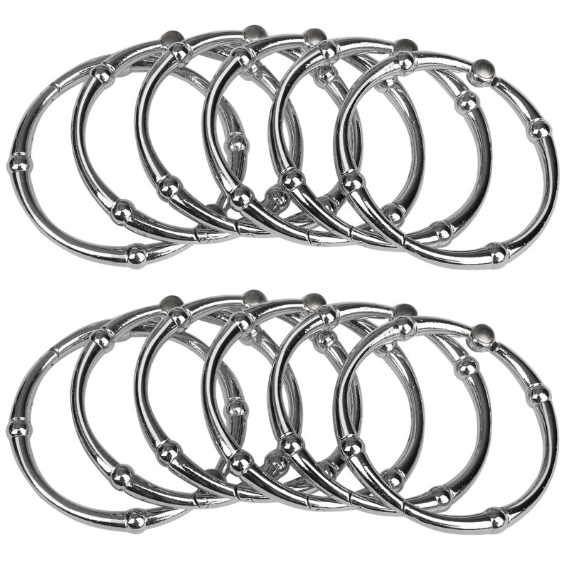 Crochets de rideau de douche Vivtoria, Chrome