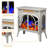 25"Electric Fireplace Heater With Remote,Cathedral Style,Multiple Flame Effects&Log Colors,Adjustable Brightness/Heating,Overheat Safety,-928952128