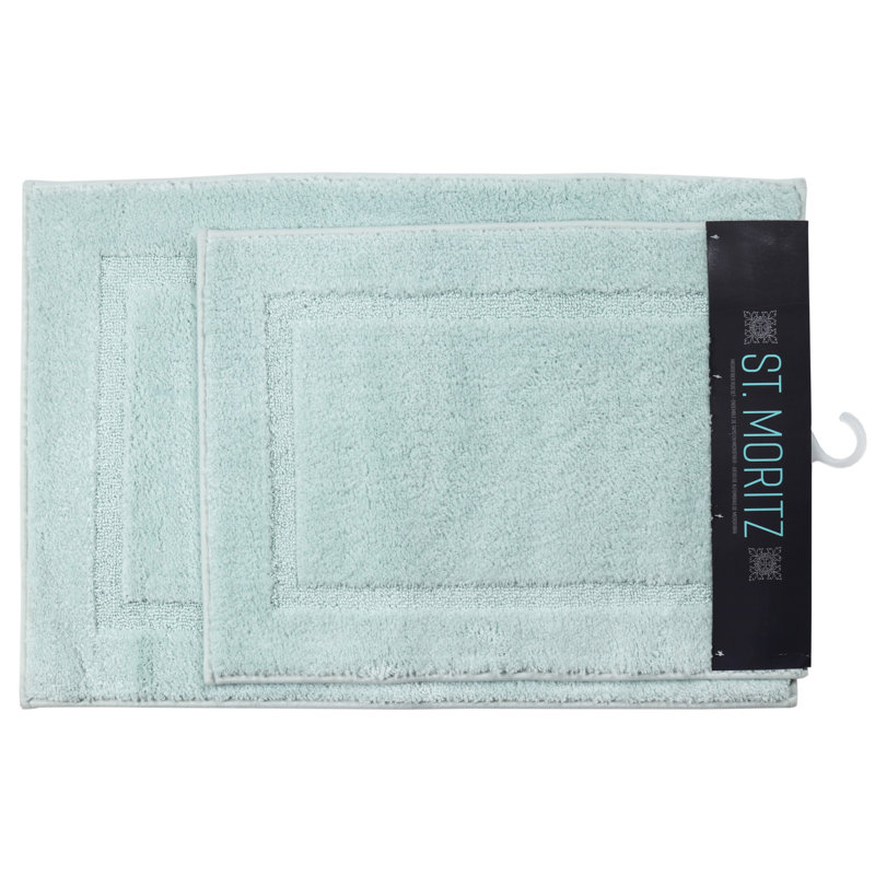 St Mortiz Microfiber Non-Slip Bath Rug, Milkey Green