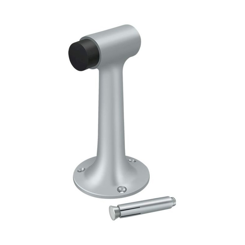 Door Stop, Brushed Chrome