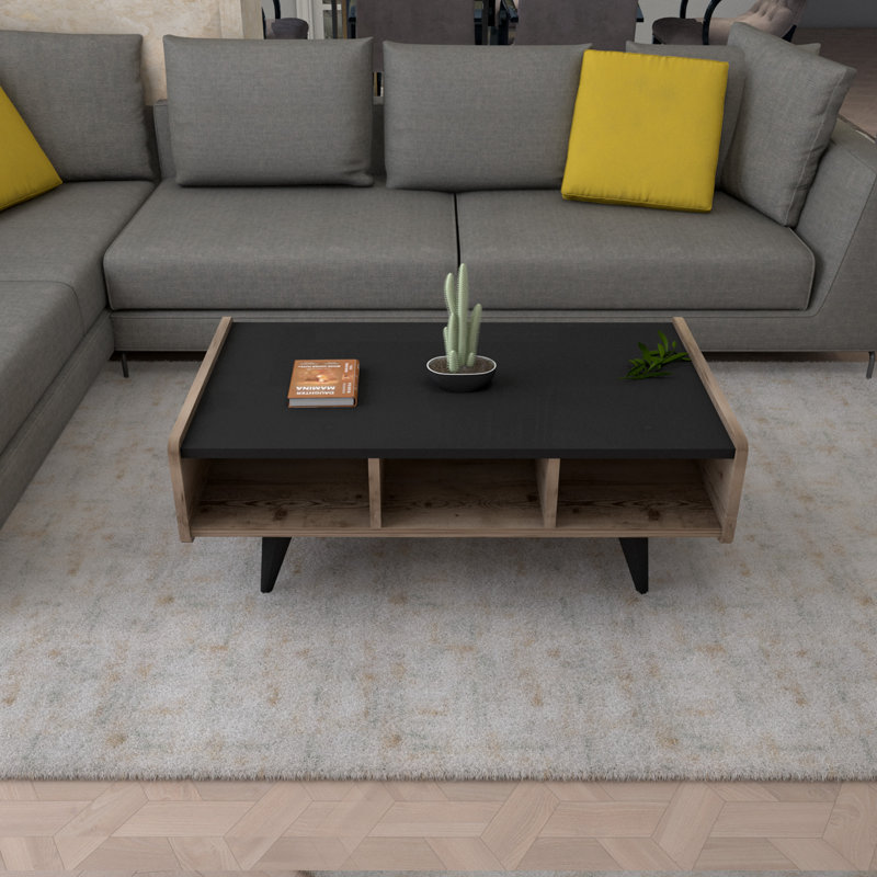 Coffee Table with Storage Farelle, Brown