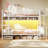 Twin over Twin Size Bunk Bed with Desk and 3 Storage Drawers, LED Loft Bed with Utility Storage Shelf and Boxes White-1876569719