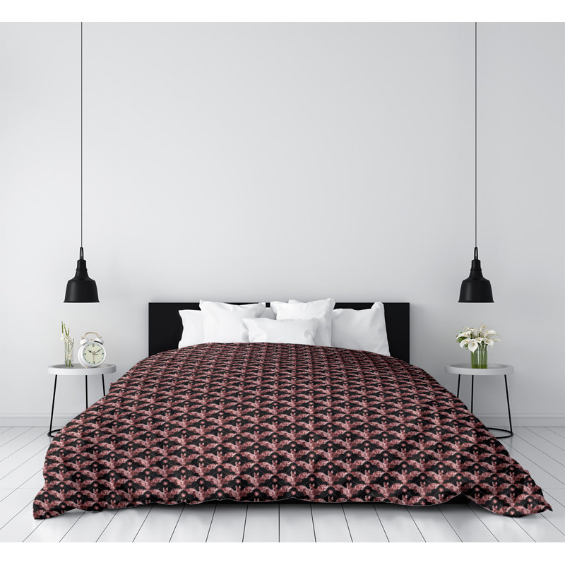 Housse de couette simple Katelyn Elizabeth, Microfibre, Housse de couette pour très grand lit, Brun