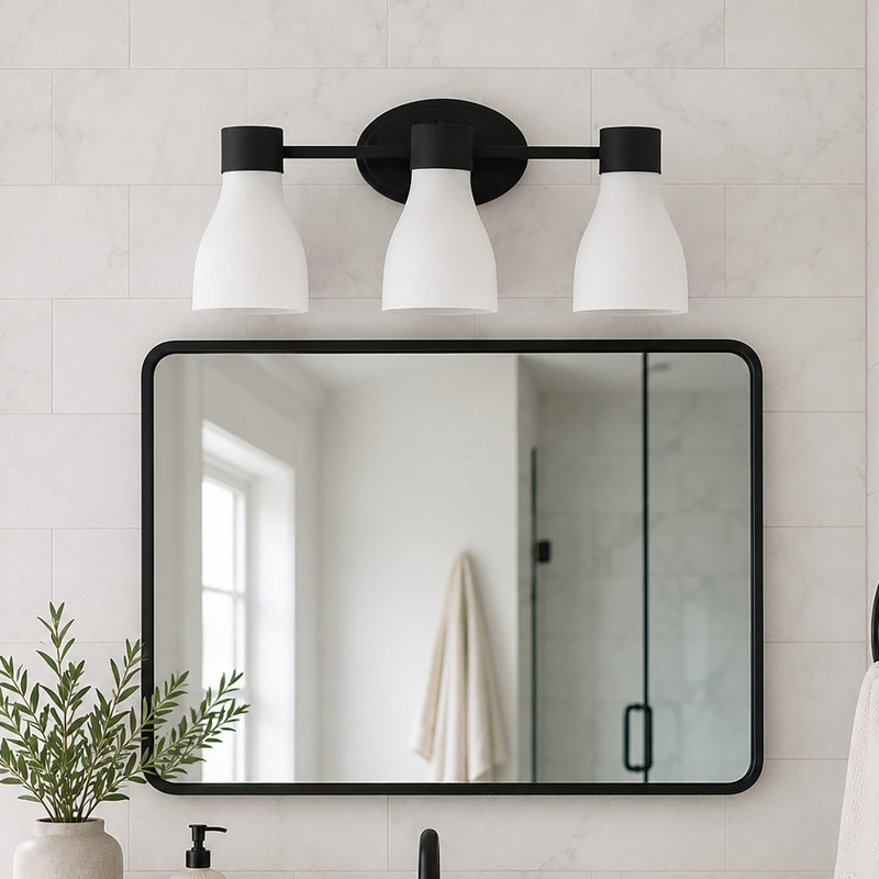 Jessa Dimmable Vanity Light, Matte Black, 3