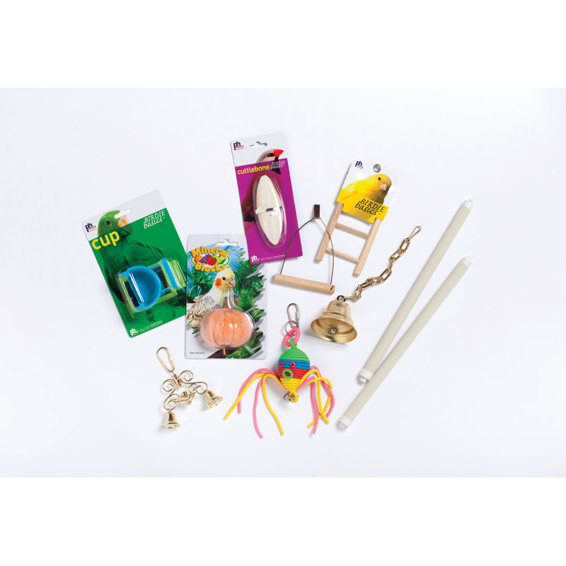 Trousse de départ pour cage à oiseaux ronde , Noir