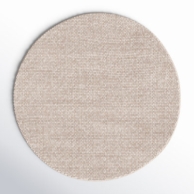Elle Beige Hand-Woven Wool Rug