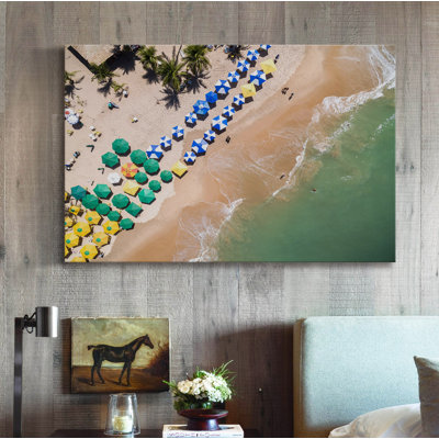 'Beach Umbrellas' Print by Marmont Hill