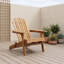 Chaise de patio pliante en bois d'acacia avec dossier à lattes, accoudoirs larges, structure en bois franc résistant à l'eau