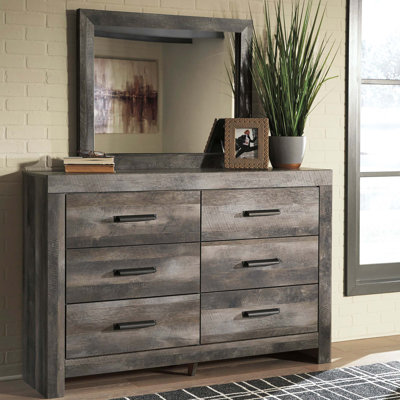 Commode double 6 tiroirs l 60,75 po avec miroir Stutler