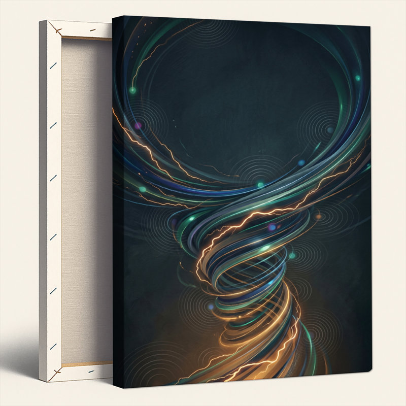Ensemble de 1 tableau sur toile « Lumières tourbillonnantes », 36"H x 24"W, Wrapped Canvas