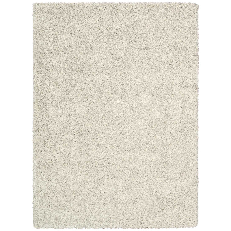 Tapis ivoire à poils longs Sigrid, Rectangle 5 pi 3 po x 7 pi 5 po